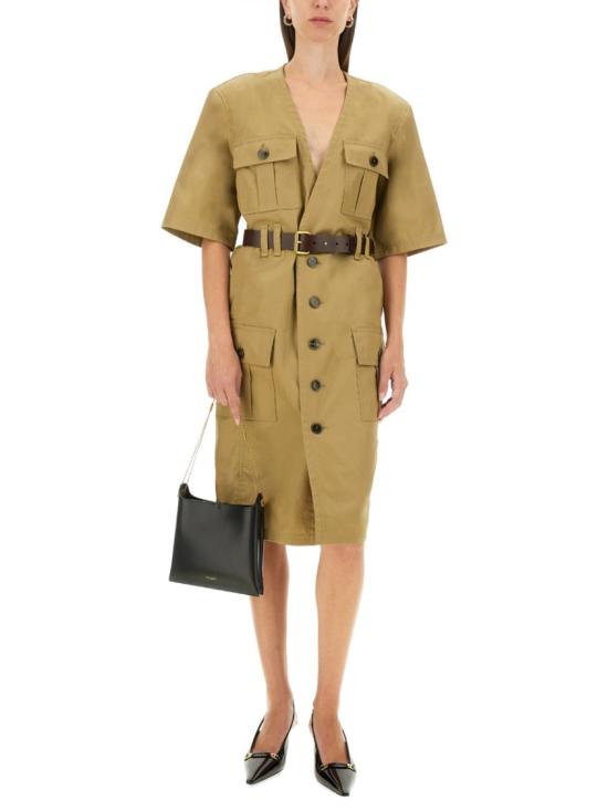  생로랑 트윌 코튼 드레스 790089 Y3A992611 Brown - SAINT LAURENT