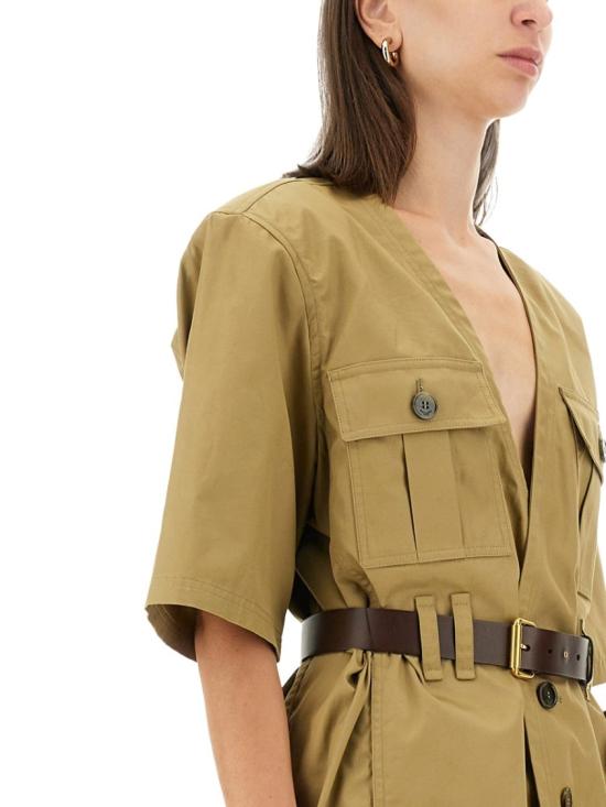  생로랑 트윌 코튼 드레스 790089 Y3A992611 Brown - SAINT LAURENT