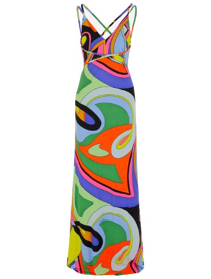  모스키노 미디 원피스 0443 Multicolor