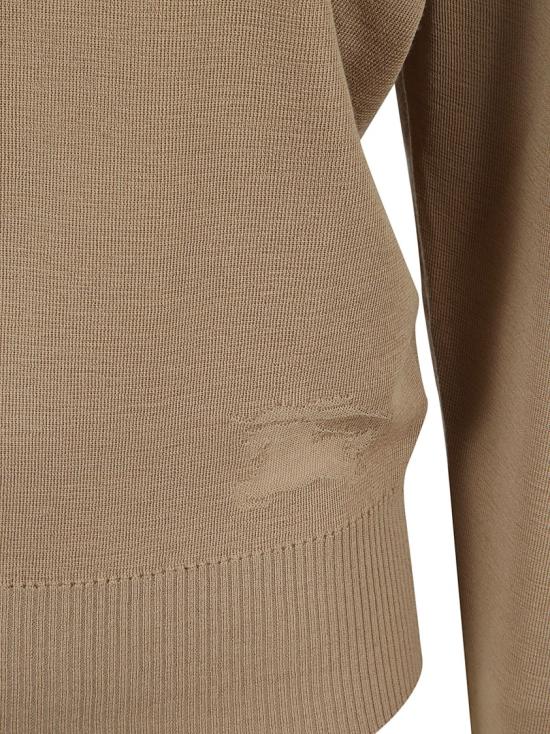  버버리 스플릿 터틀넥 라인 울 스웨터  8095115 A3743 Brown - BURBERRY