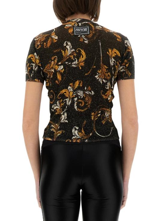 25SS 베르사체 반팔 티셔츠 78HAFM07 CMN45G89 Black - VERSACE