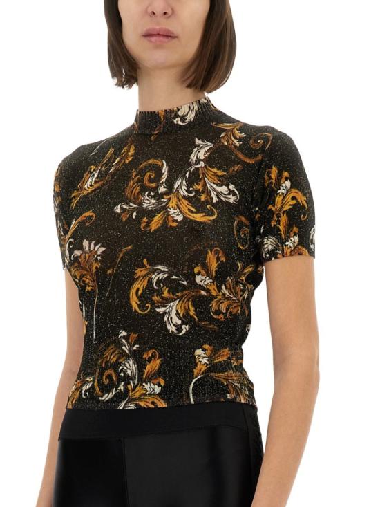 25SS 베르사체 반팔 티셔츠 78HAFM07 CMN45G89 Black - VERSACE