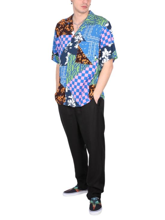  마르셀로 불론 반팔 셔츠 CMGG001 S23FAB0024584 Blue - MARCELO BURLON