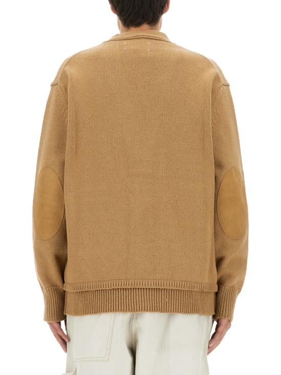  마르지엘라 엘보우 패치 가디건 SI1GP0003 S18064106F Neutrals - MAISON MARGIELA