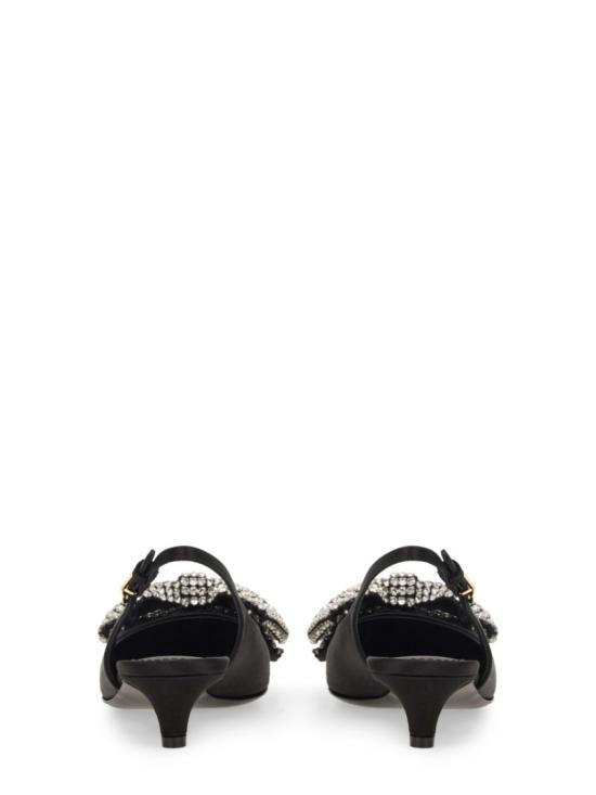  돌체앤가바나 라인스톤 새틴 슬링백 CG0843 A9S438S488 Black - DOLCE & GABBANA