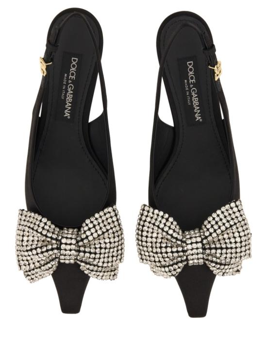  돌체앤가바나 라인스톤 새틴 슬링백 CG0843 A9S438S488 Black - DOLCE & GABBANA
