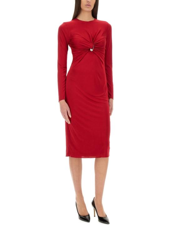 25SS 베르사체 미디 원피스 1018475 1A124971RB30 Red - VERSACE