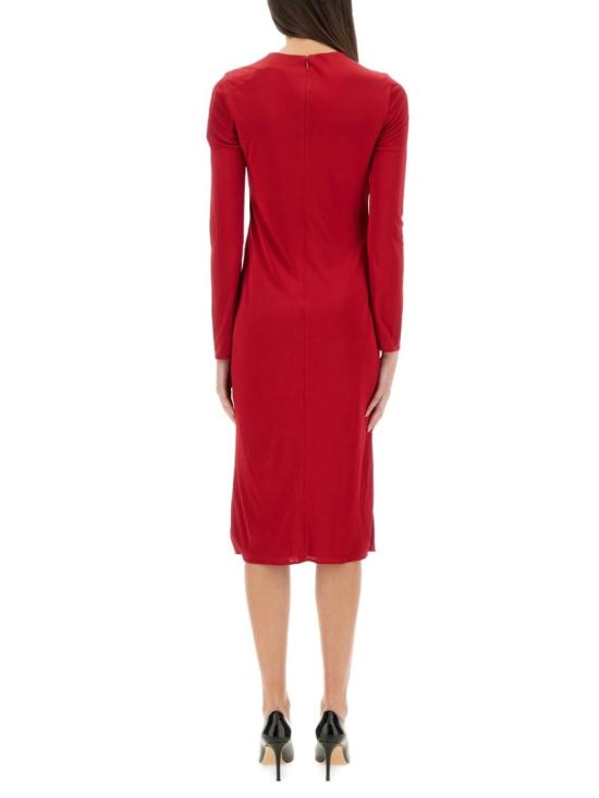 25SS 베르사체 미디 원피스 1018475 1A124971RB30 Red - VERSACE