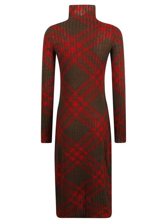  버버리 미디 원피스 8093580 C1205 Red - BURBERRY