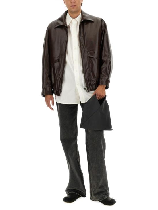 25FW MM6 메종마르지엘라 인조 가죽 재킷 SH0AM0065 M35465144 Brown - MM6 MAISON MARGIELA
