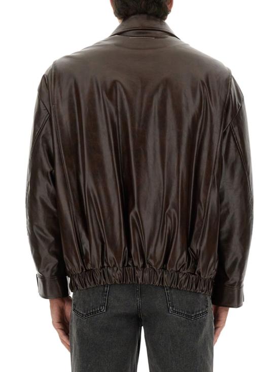 25FW MM6 메종마르지엘라 인조 가죽 재킷 SH0AM0065 M35465144 Brown - MM6 MAISON MARGIELA