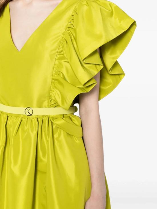  사이드 코베이시 롱 원피스 주름진 소매의 태피터 드레스 - SAIID KOBEISY