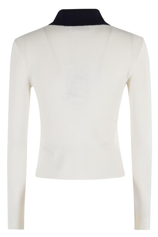 25FW 셀프 포트레이트 폴로 티셔츠 PF25097CC 097 White - SELF PORTRAIT