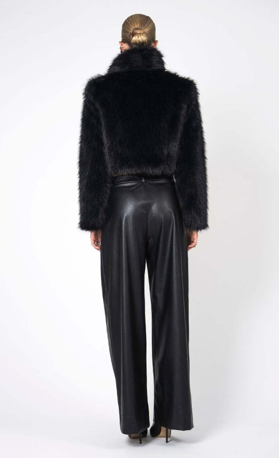  논살란트 레이블 코트 논샬런트 라벨 우마 퍼 재킷 블랙 - NONCHALANT LABEL