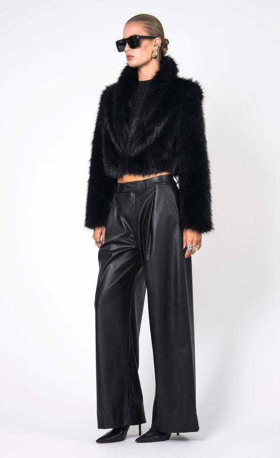  논살란트 레이블 코트 논샬런트 라벨 우마 퍼 재킷 블랙 - NONCHALANT LABEL