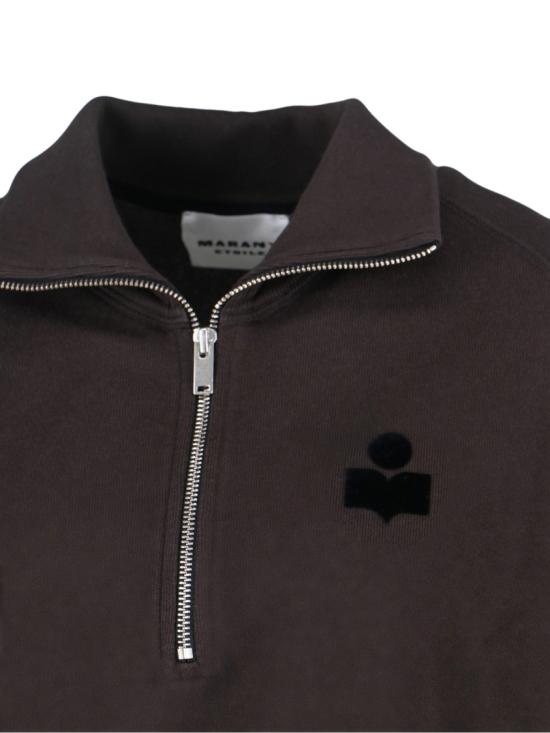 25FW 이자벨마랑에뚜왈 로스 집업 스웨트셔츠 SW0093FA A1M07E02FK Black - ISABEL MARANT ETOILE