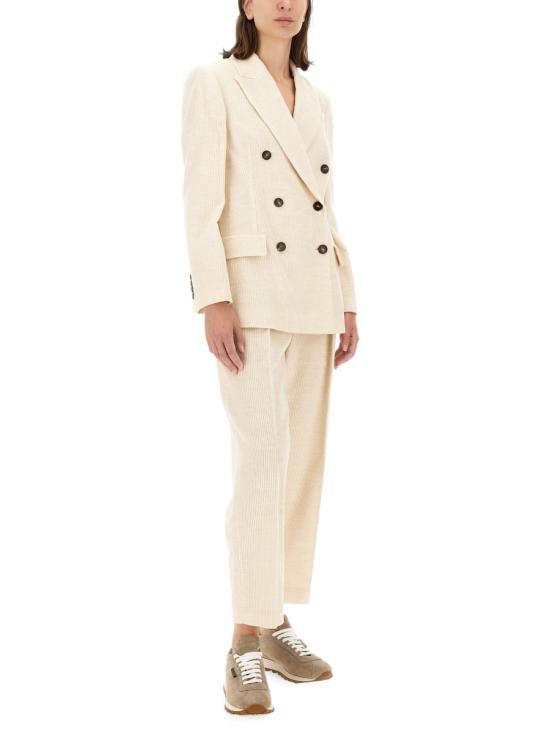  브루넬로 쿠치넬리 스트레이트 팬츠 MP576P8562 C058 IVORY - BRUNELLO CUCINELLI