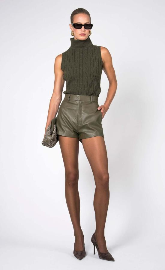  논살란트 레이블 블라우스 무심한 라벨 조디 탑 아미 그린 - NONCHALANT LABEL