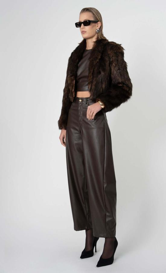  논살란트 레이블 코트 논샬런트 라벨 우마 퍼 재킷 다크 브라운 - NONCHALANT LABEL