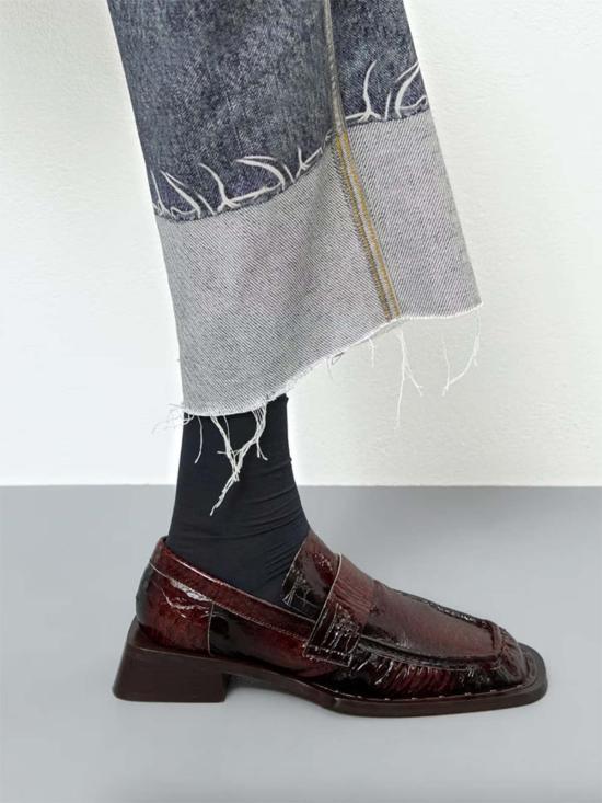  미스타 로퍼 Miista Airi  브라운 스네이크 - MIISTA