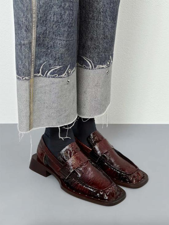  미스타 로퍼 Miista Airi  브라운 스네이크 - MIISTA