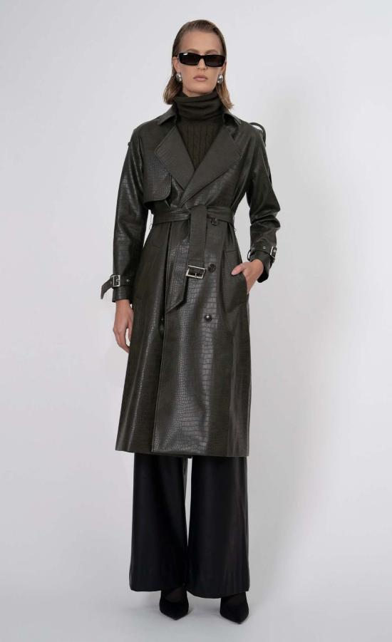  논살란트 레이블 트렌치 코트 논차런트 라벨 에이드리언 트렌치코트 아미 그린 - NONCHALANT LABEL