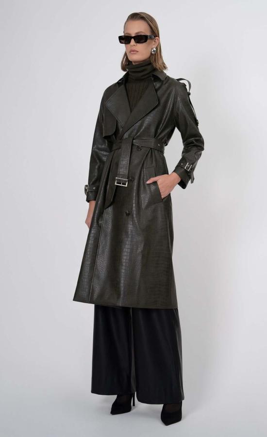  논살란트 레이블 트렌치 코트 논차런트 라벨 에이드리언 트렌치코트 아미 그린 - NONCHALANT LABEL