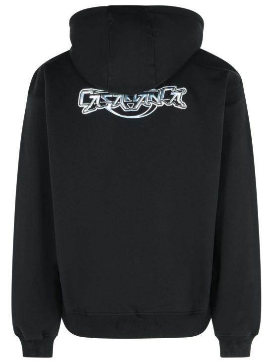 25FW 카사블랑카 스웨터 M AW25 JTP 408 02CASA CHROME Black - CASABLANCA