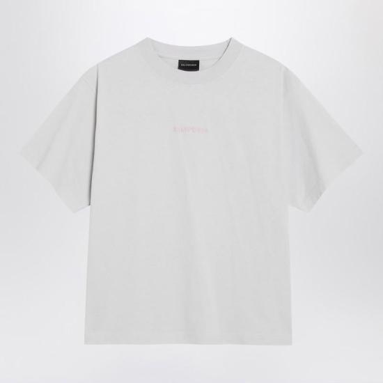 25FW 발렌시아가 반팔 티셔츠 850990TTVJ1 R BALEN 2420 WHITE