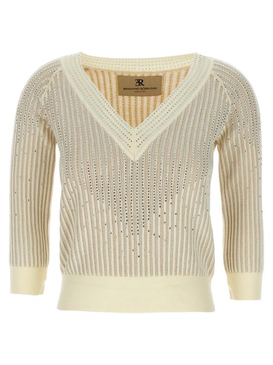 25SS 에르마노 설비노 스웨터 D465M311CTPLXB4656 White