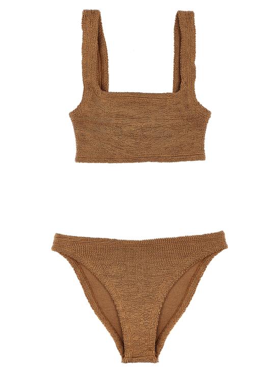 25FW 훈자 지 비치웨어 XANDRABIKINIMETALLICCOCOA Brown