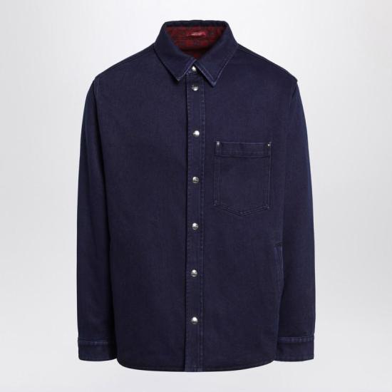 25FW 구찌 리버서블 데님 플란넬 셔츠 835282XDDB6 R GUC 4447 BLUE
