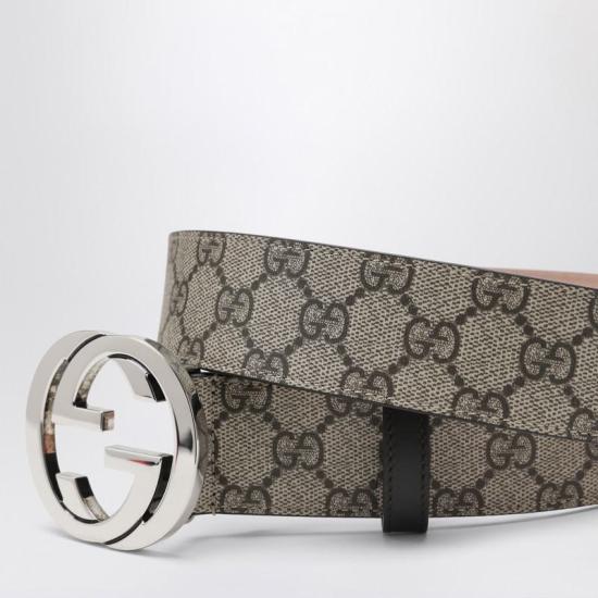 25FW 구찌 GG 슈프림 G 버클 벨트 411924KGDHN R GUC 9643 Beige - GUCCI