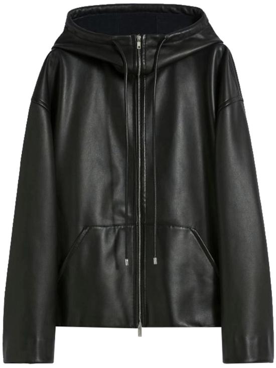 25FW 스포트막스 가죽 자켓 2522446023600 003 NERO Black