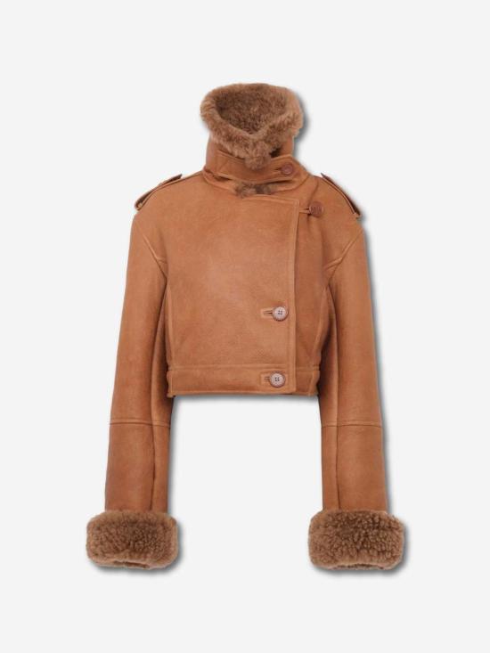 25FW 끌로에 가죽 자켓 CH25ACV36202 26OAmber Brown