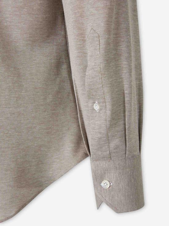 25FW 프레이 긴팔 셔츠 GABRIEL 4BEIGE OSCURO PIQU Brown - FRAY