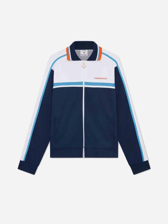 25FW 카사블랑카 자켓 MPF25JTP391 01NAVY WHITE NAVY BLUE