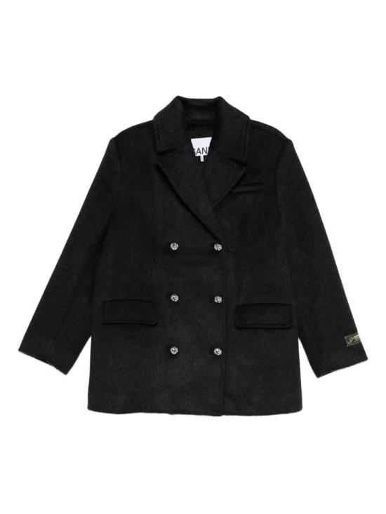 25FW 가니 더블 브레스트 자켓  W0567 252 Black