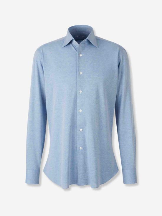 25FW 프레이 긴팔 셔츠 GABRIEL 5CELESTE PIQU BLUE