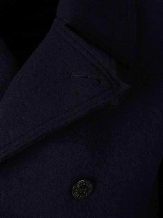 25FW 스톤 아일랜드 펠티드 RWS 울 더블 브레스티드 피 코트  K2S155100059S0IN1 V0020NAVY BLUE MIDNIGHT BLUE - STONE ISLAND