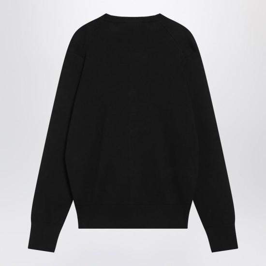 25FW 아미 ADC 울 V넥 가디건 HKC361001 R AMI 009 Black - AMI