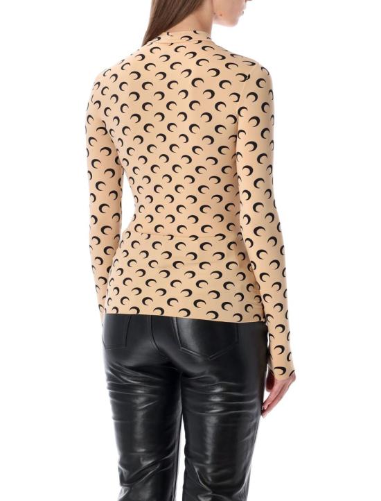 25FW 마린세르 긴팔 티셔츠 25AWTS005ACJER0001 TA10 TAN BLACK - MARINE SERRE