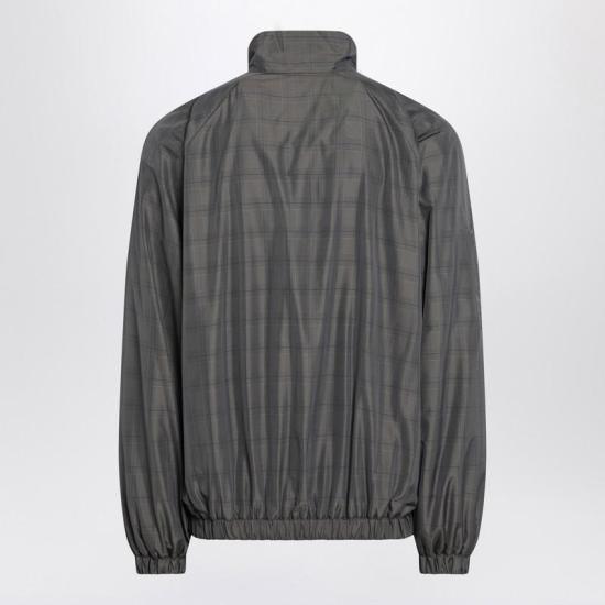 25FW 발렌시아가 체크 집업 자켓 843937TSO40 R BALEN 1460 GREY - BALENCIAGA