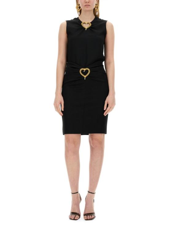  모스키노 미디 스커트 01250433 555 Black - MOSCHINO