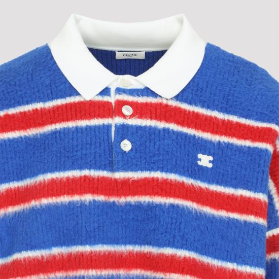 25FW 셀린느 스웨터 RY0FQ0ZQJ GBT8 BLUE RED ECRU - CELINE