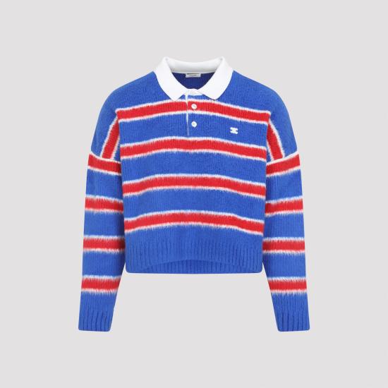 25FW 셀린느 스웨터 RY0FQ0ZQJ GBT8 BLUE RED ECRU