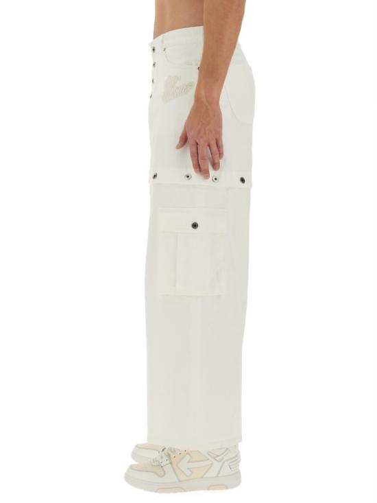  오프화이트 데님 팬츠 OMYA183 S24DEN0010202 White - OFF WHITE