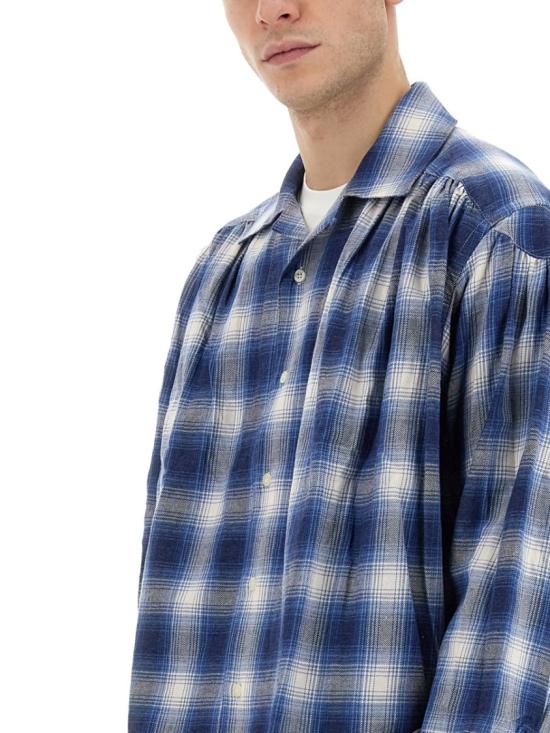  아이에 긴팔 셔츠 NS952 A BLUE Multicolor - AIE