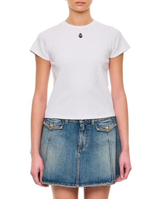 25SS 알렉산더 맥퀸 반팔 티셔츠 819193QLAEH9000 White