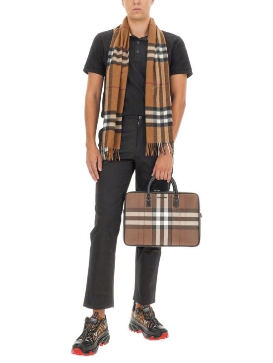  버버리 코튼 카고 트라우저 8070608 A1189 Black - BURBERRY
